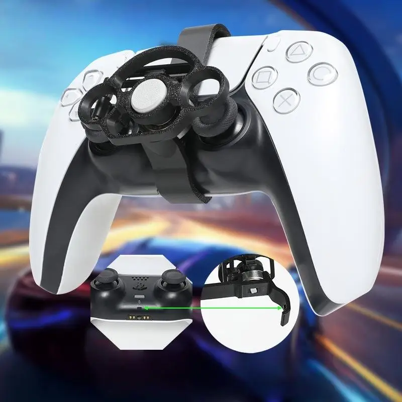1Pcs Mini Racing Spiel Lenkrad Ersatz Verbesserte Gaming Lenkrad Für PS5 Game Controller Zubehör