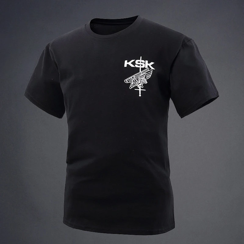 Summer New Product - German KSK Eagle Sword Badge Outdoor Tactical Short-Sleeved T-Shirt for Men - Military Fan T-Shirt