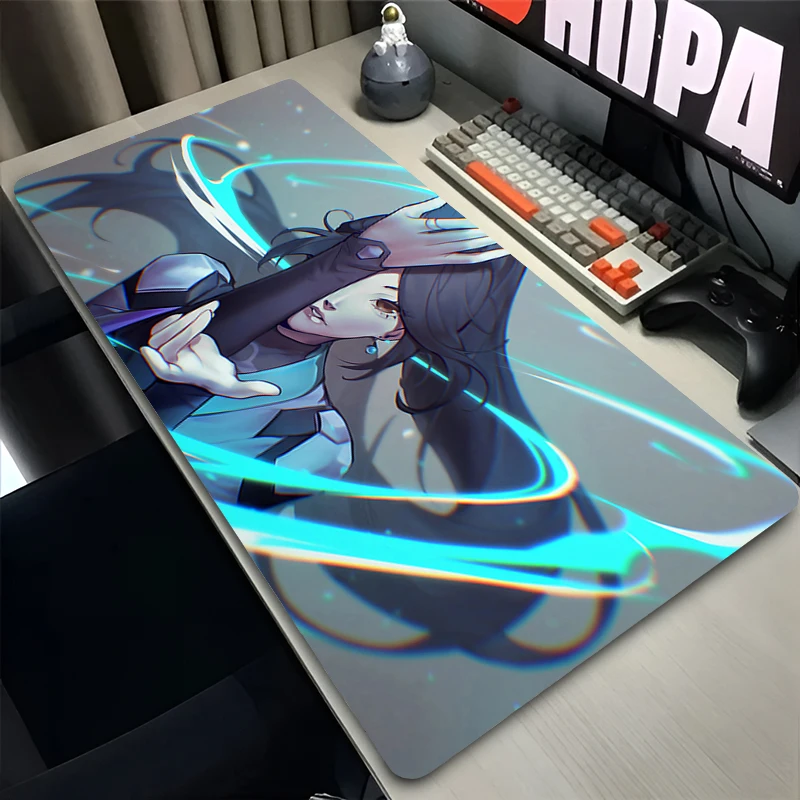 Alas Mouse PC Karet Anti Selip V-valorant Sage HD Alas Mouse Laptop Gamer Kabinet Alas Keyboard Komputer Kantor Alas Mouse Meja Gaming