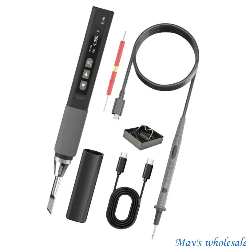 อุณหภูมิที่ปรับได้แบบไร้สายไฟฟ้าแบบไร้สาย 100-450 ℃บัดกรีเหล็ก 448a