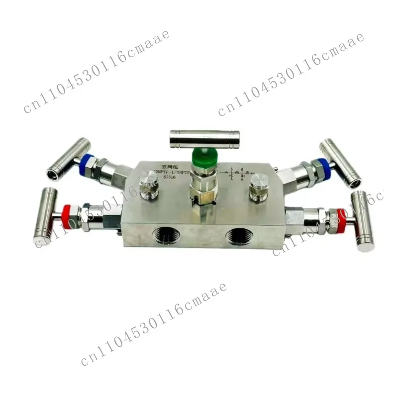 Five Valve Component Pressure  Manifold, Suitable for Petrochemical and Natural Gas Applications