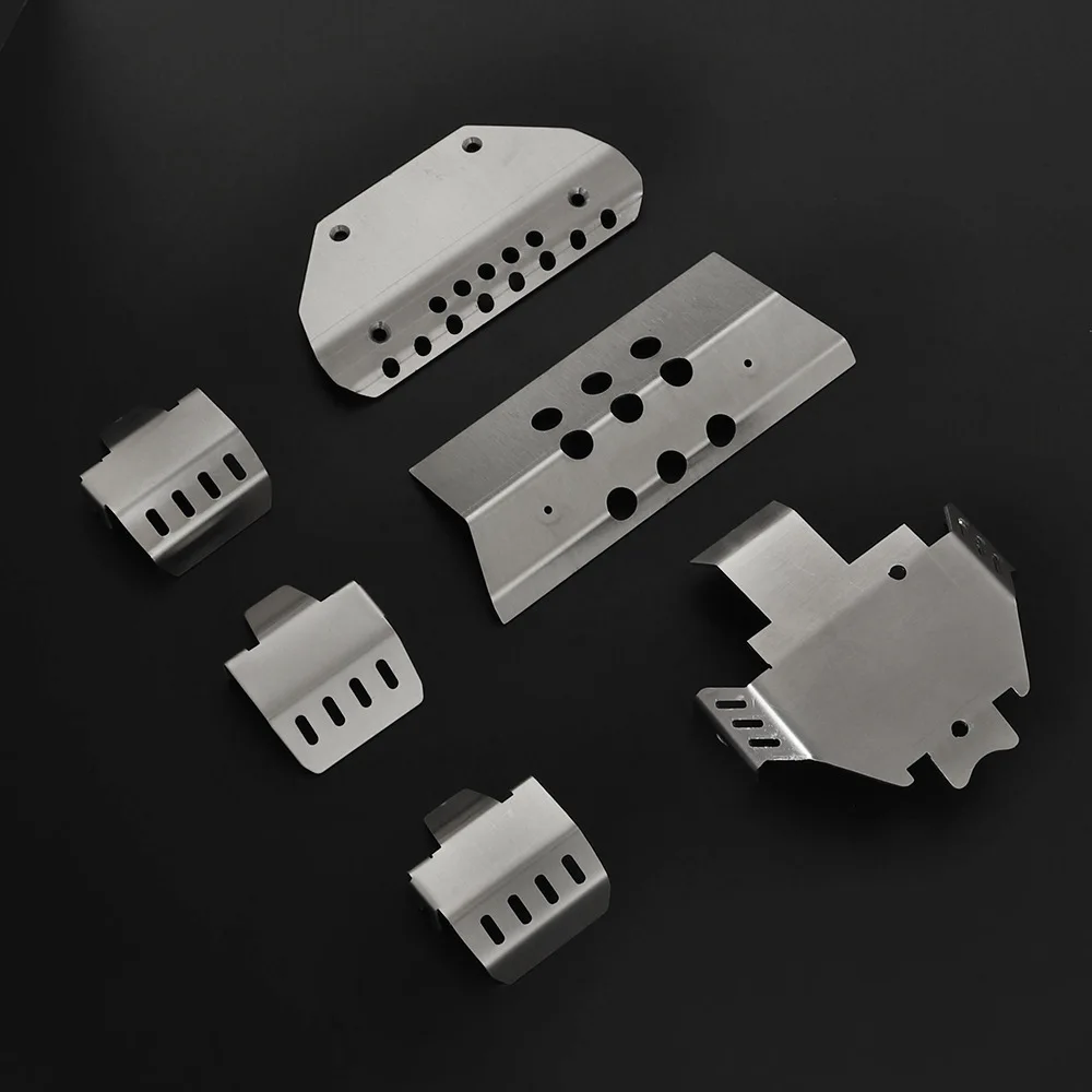 

1set Stainless Steel Chassis Armor Protector Skid Plate For 1/10 TRX6 TRX-6 RC Crawler Car Upgrade Parts