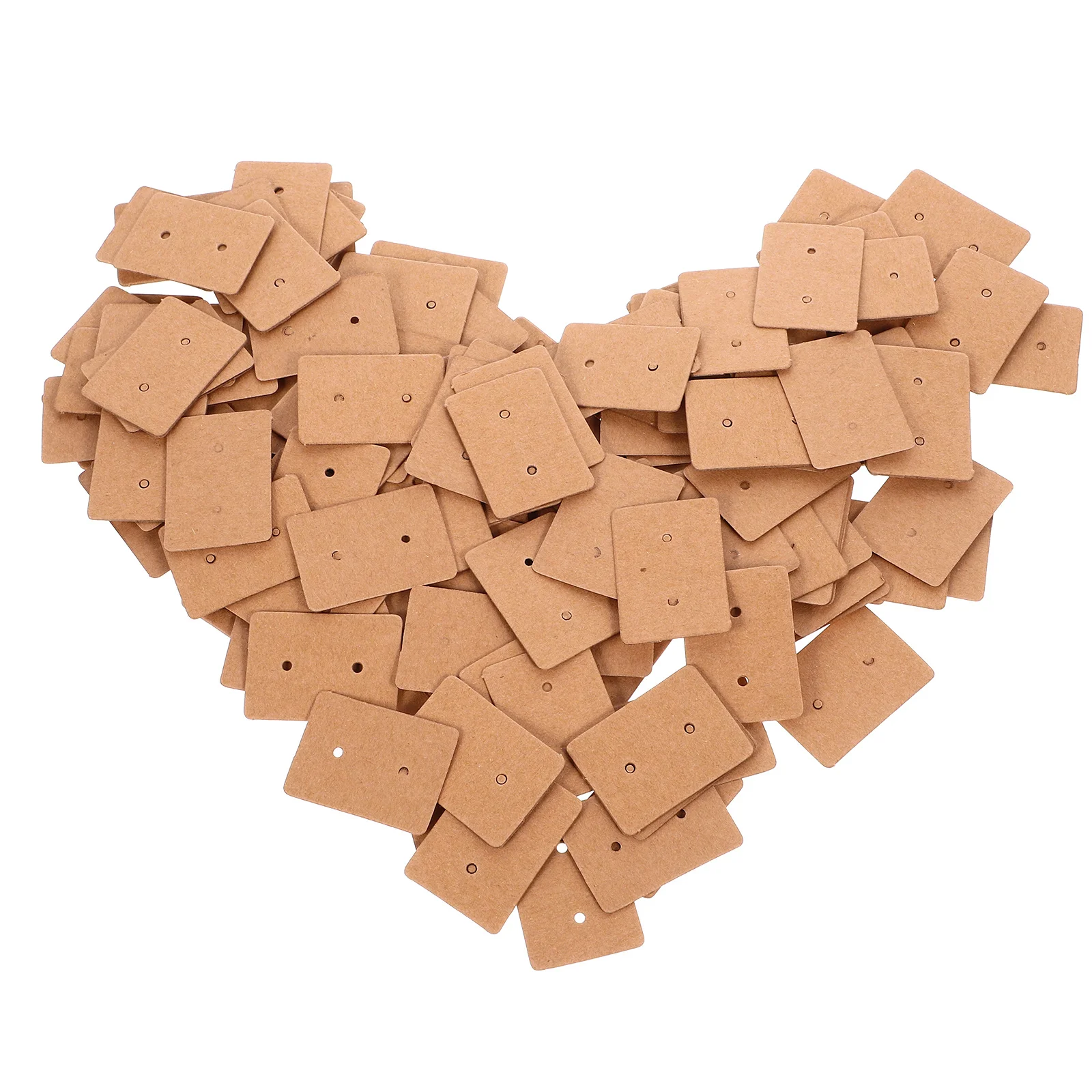 

200Pcs Earring Display Cards Kraft Paper Blank Jewelry Holder Cards for Earrings Ear Studs Storage Packaging DIY Jewelry Display