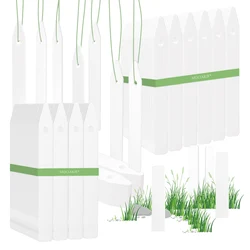 10-500PCS 10.3x1.3CM White Thickened Plant Labels Plastic Garden Tags Stakes Nursery Reusable Markers with Round Holes Hanging