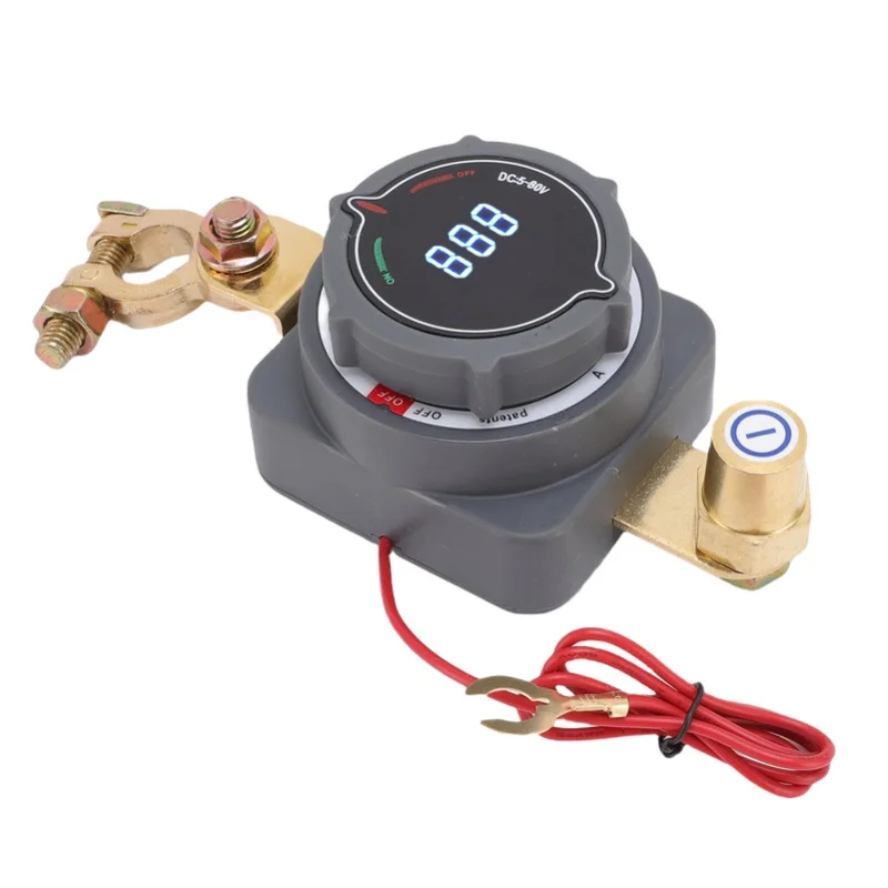 Battery Disconnect Switch With Voltmeter Battery Power Cut Master Switch Disconnect Isolator For Car Boat RV Truck