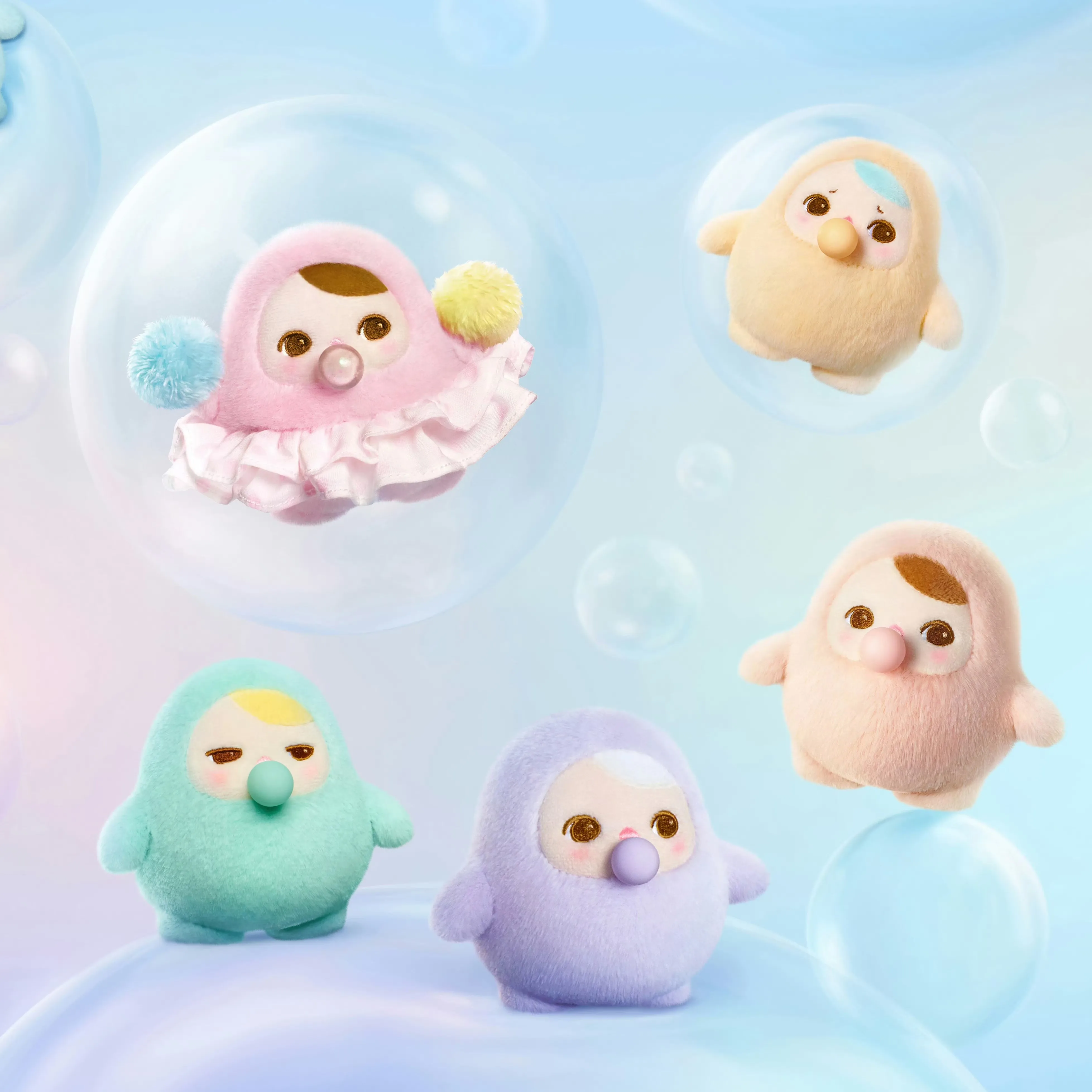 

Pucky Beanie Bubble Up Series Plush Pendant Blind Box Mystery Box Action Figures Fashion Toy Cute Doll Creative Gift