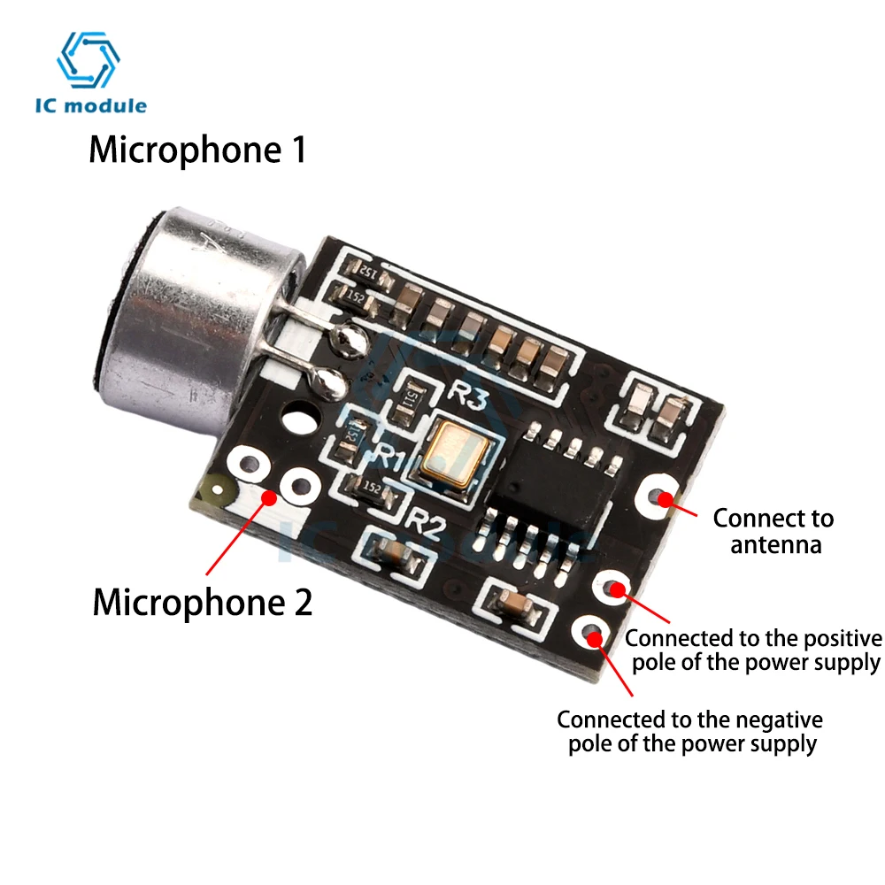 FM Transmitter Pickup Pick up Module Mini Wireless Microphone MIC Wireless Audio Transmitter FM Emission MIC Core Board