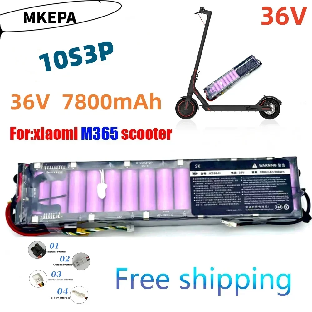 

Original 36V 7800mAh lithium battery pack, used for 36V Xiaomi M365 M356 Pro dedicated battery, Xiaomi series scooters