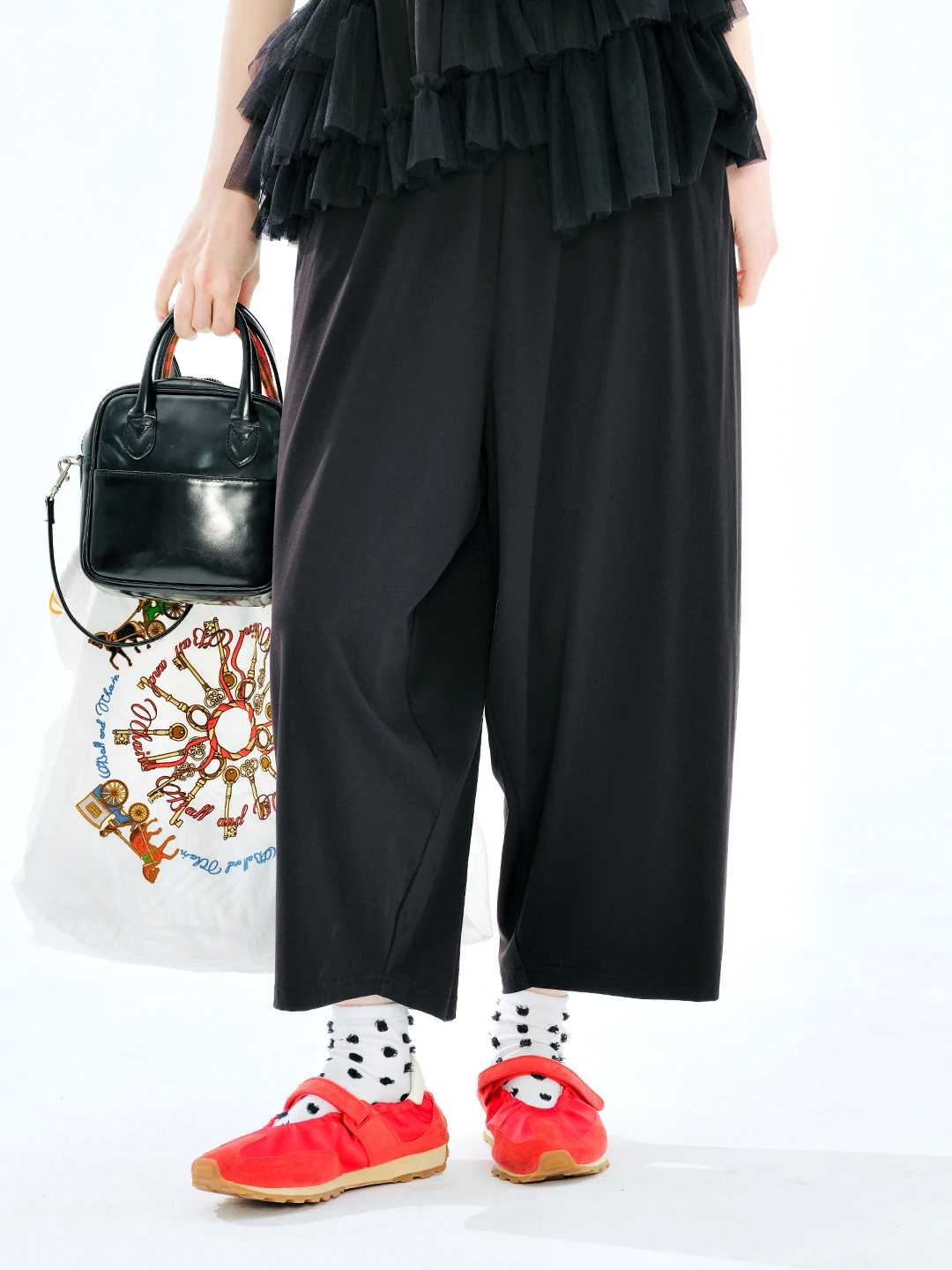 

Radish pants 2025 imakokoni summer original artistic smooth knit casual women's cropped pants 255086