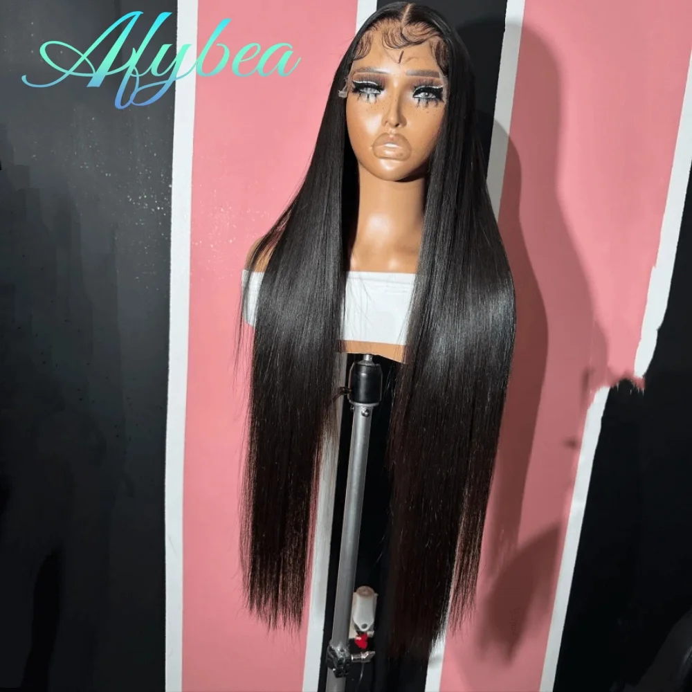 

40 InchStraight Human Hair Wig 13x6 Hd Lace Front Wig 250 Density Pre Plucked Brazilian Lace Front 100% Human Hair Wig For Women