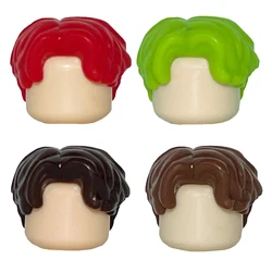 Juego de bloques de construcción KT Min para niña, accesorios para el cabello rizado, juego de ladrillos Moc, figuras para el cabello, juguetes para niños, 10 piezas