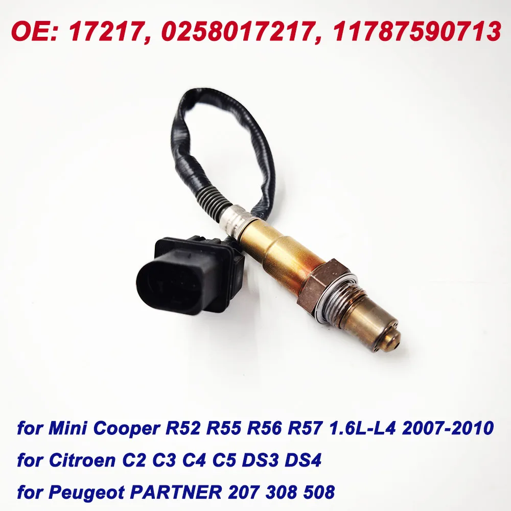 

OE 17217 0258017217 Air Fuel Ratio Oxygen Sensor 11787590713 For R52 R55 R56 R57 Citroen C2 C3 C4 C5 DS3 DS4 Peugeot 207 308 508