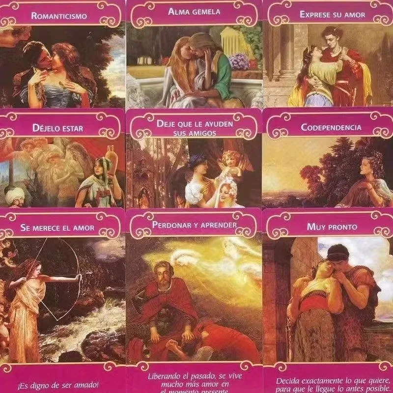 1 Box Of Los Angeles Del Amor Español, Romance Angels Oracle Cards, Spanish For Tarot, Divination Card Game Board Game Cards