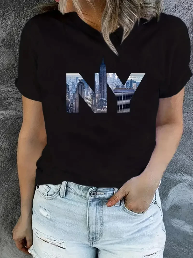 T-shirty damskie z kreskówkowym bawełnianym wzorem z nadrukiem koszulki Casual Street Femalewear lato Plus rozmiar t-shirt moda damska odzież Y2k