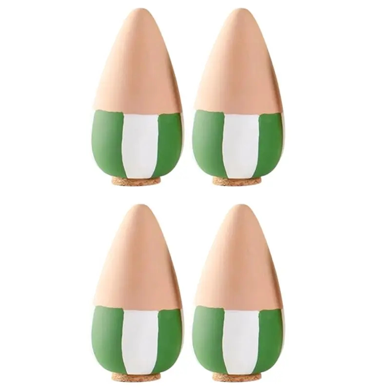 AB66-Carrot-Shaped Terracotta Watering Spikes Self-Watering Ollas For Indoor Outdoor Plants With Cork Stopper