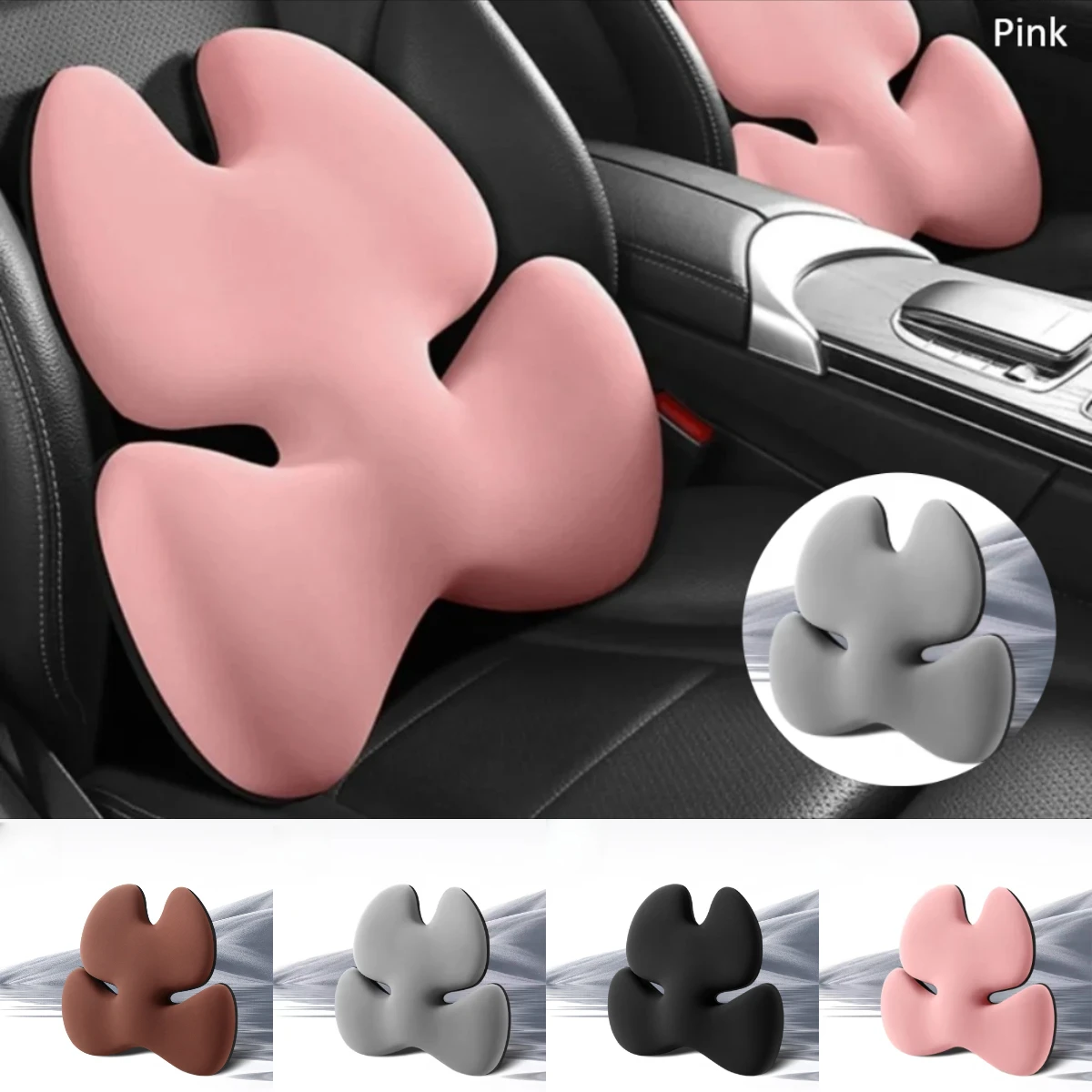 

Подушка для поясницы с цветочным узором, новый дизайн 2026 года, со съемным чехлом, дышащая, для поддержки талии, всесезонная, для автомобиля, дома, офиса