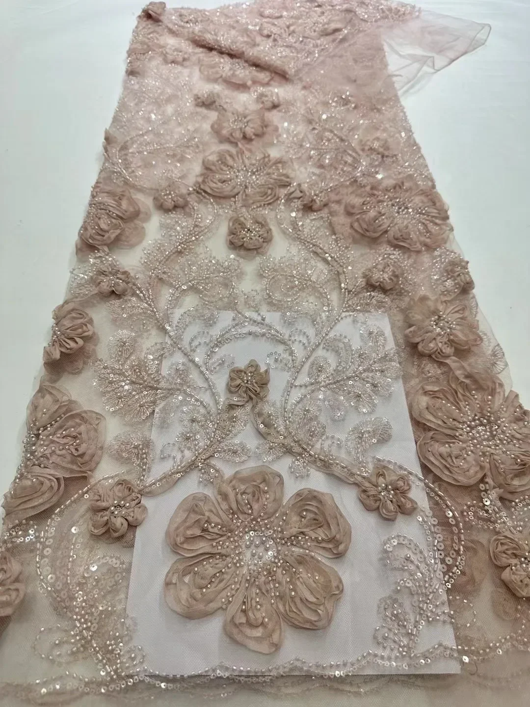 Африканская кружевная ткань «сделай сам», высококачественная 3D вышивка из Нигерии, французская кружевная ткань из тюля, шитье платья