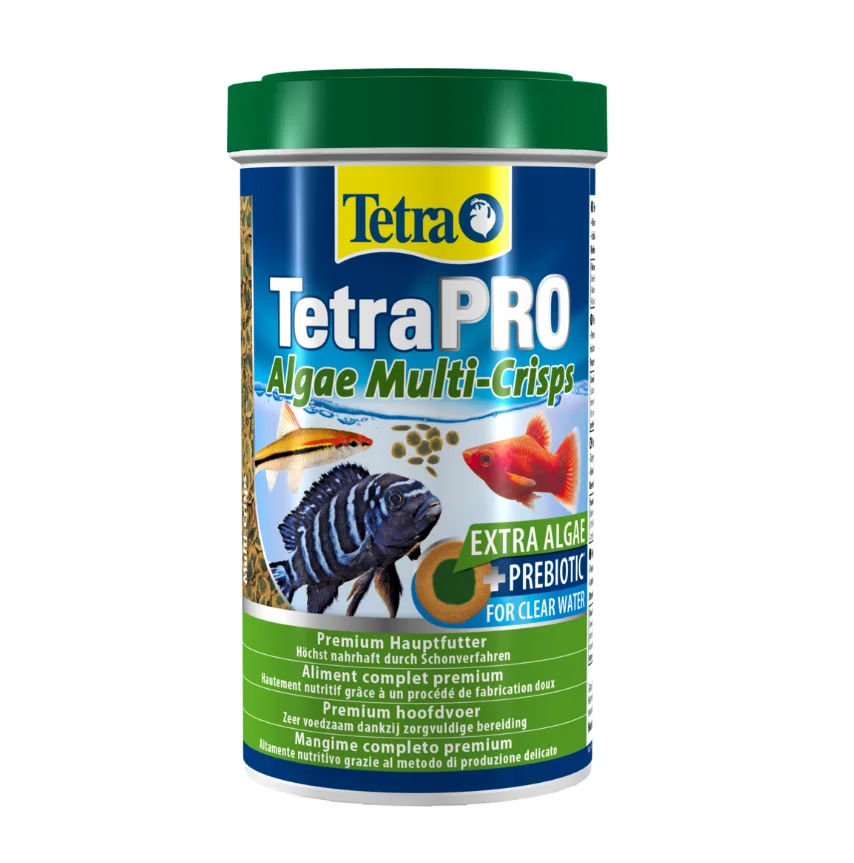 

Tetra Tetrapro Algae Multi Crisps Premium Fish Food Gentle Low Heat Process With Prebiotics And Algae Concentrate 95g