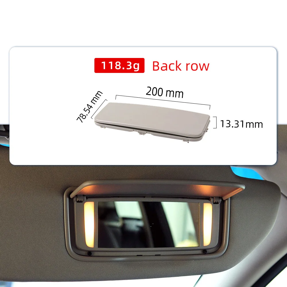 Car Roof Sunvisor Sun Visor Makeup Mirror Glass Cover Light Lamp Cap Lid For Volvo XC60 XC90 S80 XC70 V70