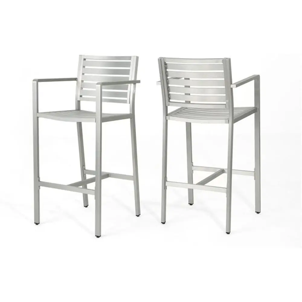 

Outdoor Silver Rust-Proof 29.50 Inch Barstools Set of 2