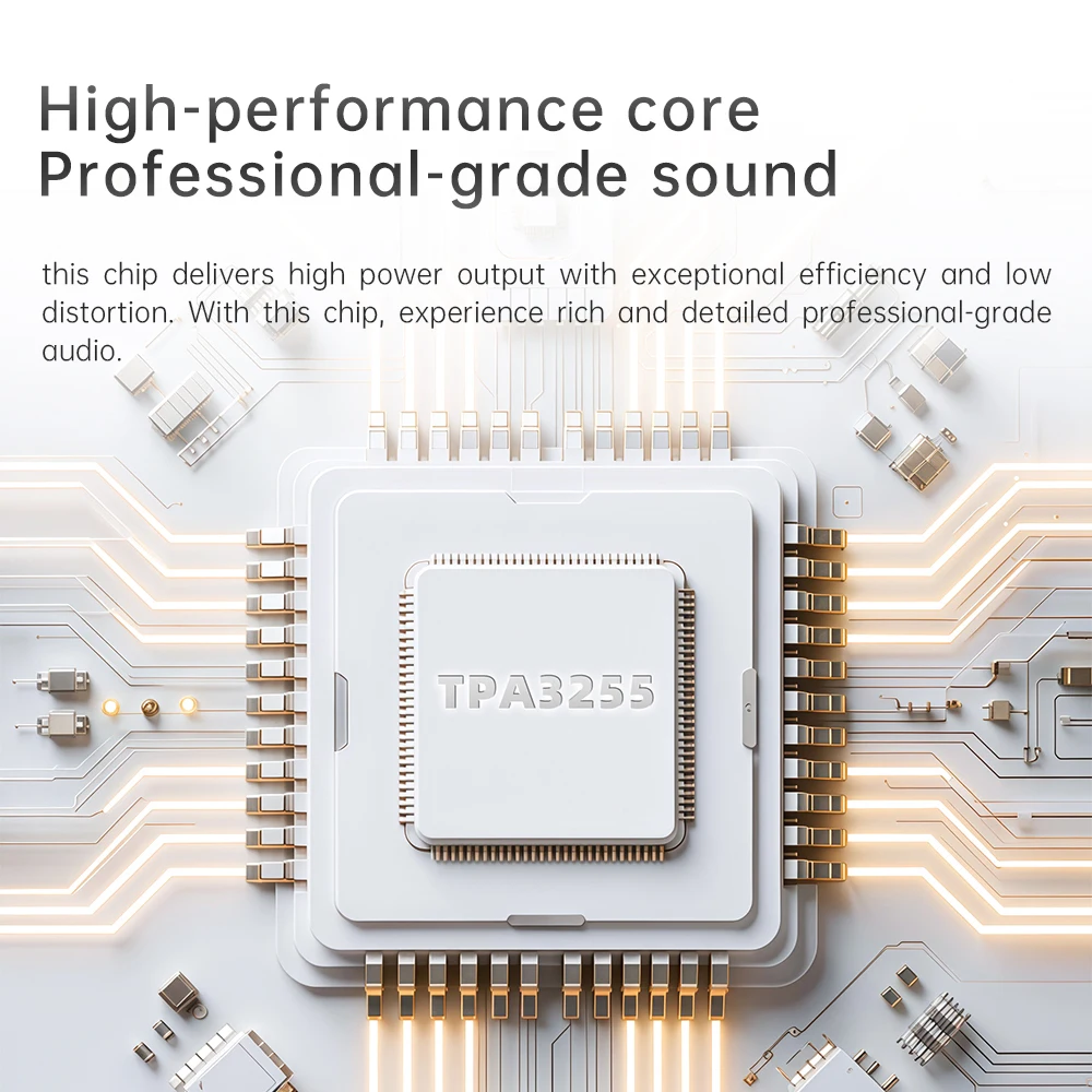 JadeAudio 레벨 1 데스크탑 HiFi 블루투스 LDAC 앰프, 2×300W 클래스 D 앰프, 48V 전원을 갖춘 홈 시어터/PC용 USB/동축 입력