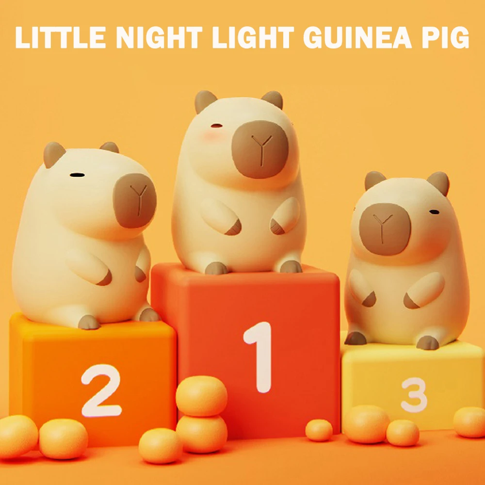 2 Modes Guinea Pig Night Light Fashionable Interseting Atmosphere Lamp For Decoration