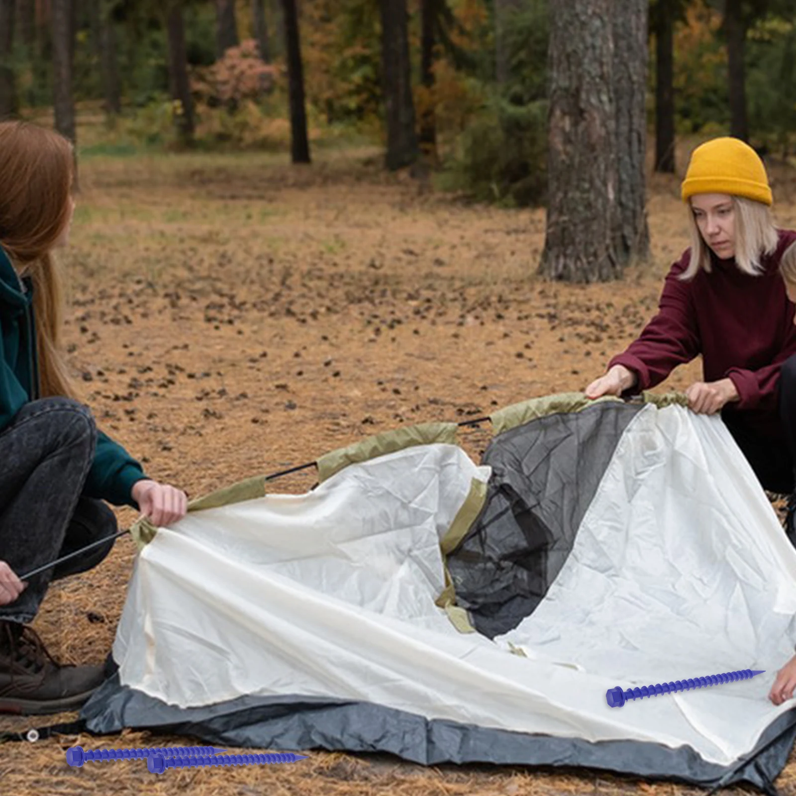 

Набор из 5 прочных пластиковых колышков для палаток и тентов, для крепления навесов на открытом воздухе