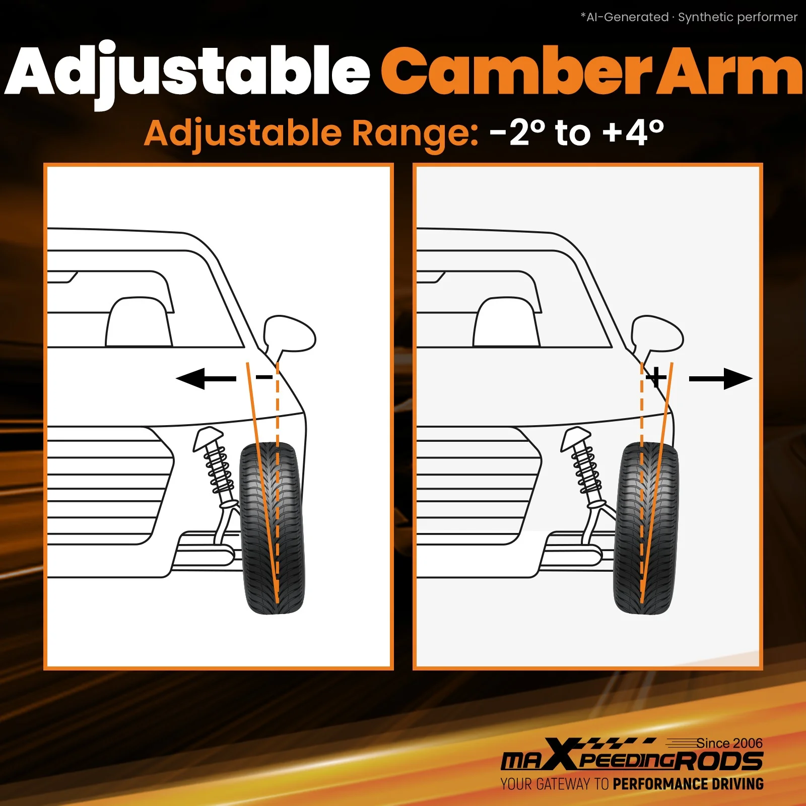 Rear Suspension Adjustable Camber Control Arms Kit for Honda Element 2003-2011