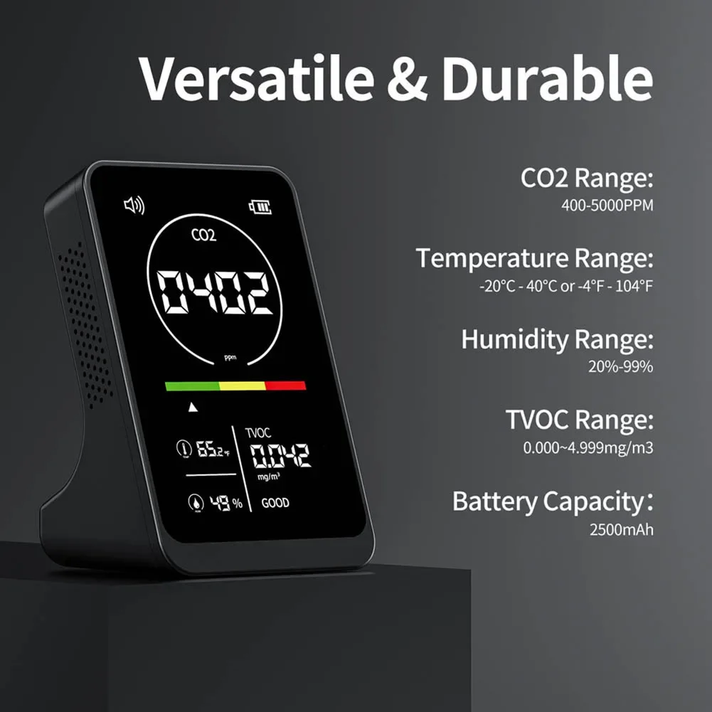 Air Quality Monitor Air Quality Tester Compact And Portable High-quality Sensors Indoor Air Quality Monitoring