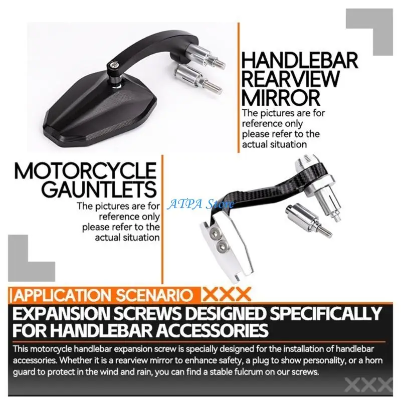 

U13C Alloy Expansion Bolts For Motorbike And Electric Bike Mirrors Ensuring Stability