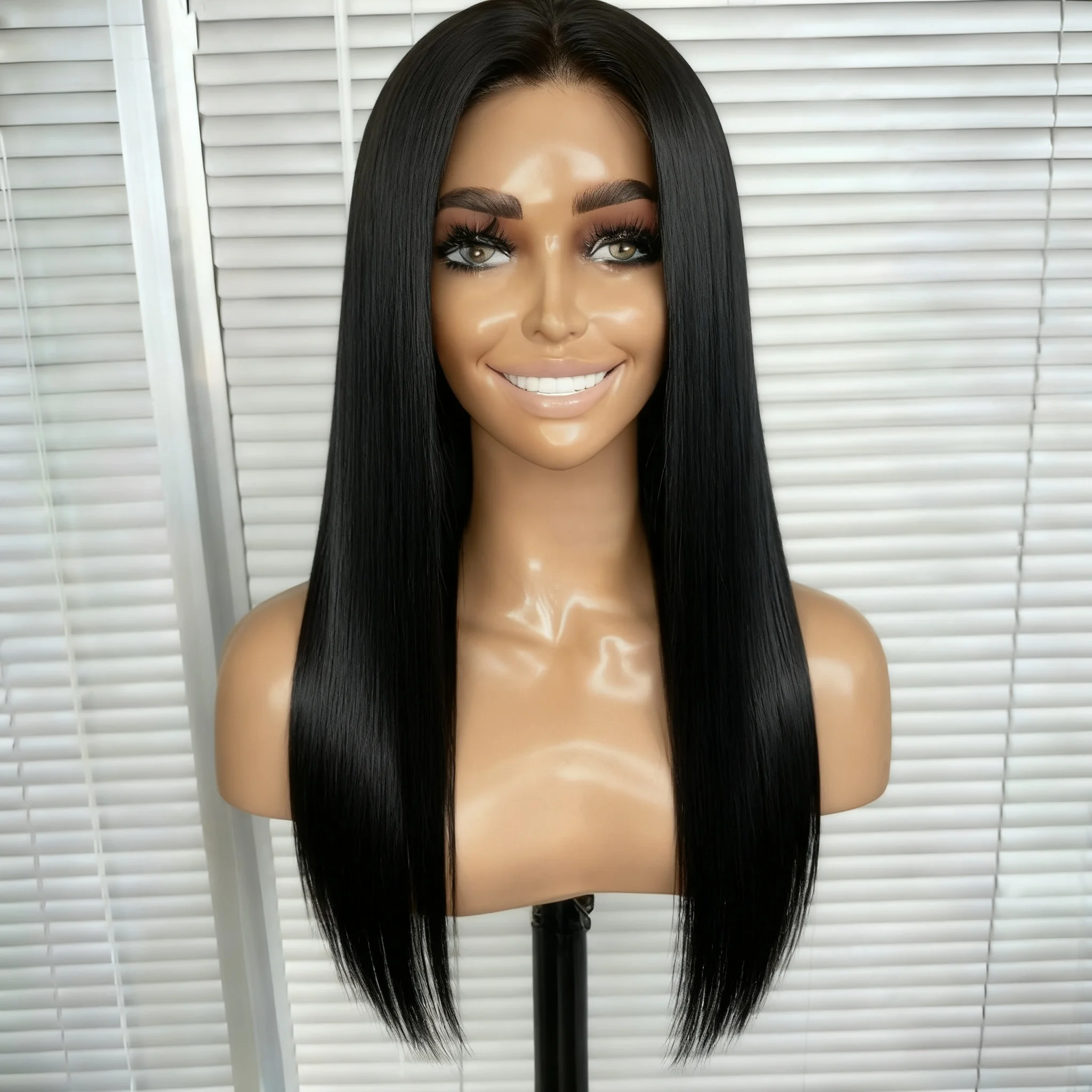 

Черные прямые длинные волосы без клея, 5x5, на шелковой основе, еврейские, из натуральных человеческих волос, с baby hair, HD-кружевом, европейские, предварительно выщипанные