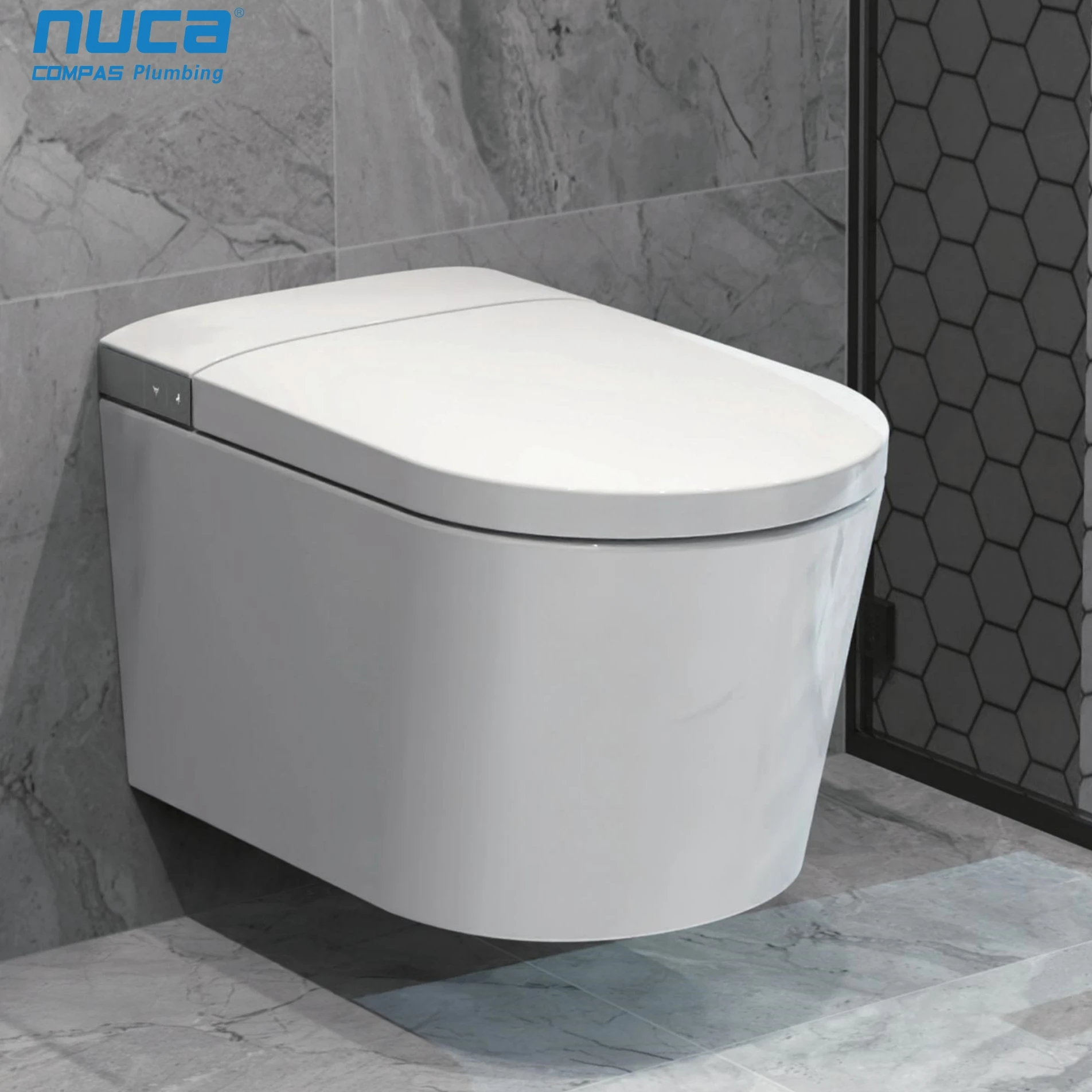 NUCA Hot Sale Automatic Sanitary Ware Items Ceramic Bowl Black Bathroom Wc Intelligent Smart Bidet Toilet