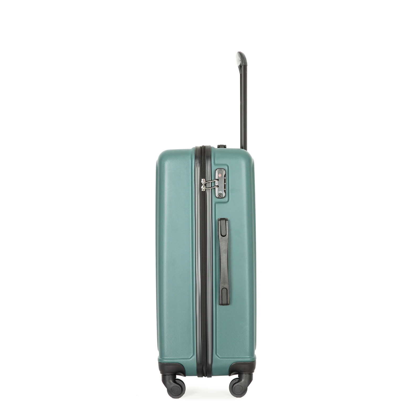 TSA custom lock 78*52*30 dark green hard shell case suitcase hand luggage 4 rolls ABS material