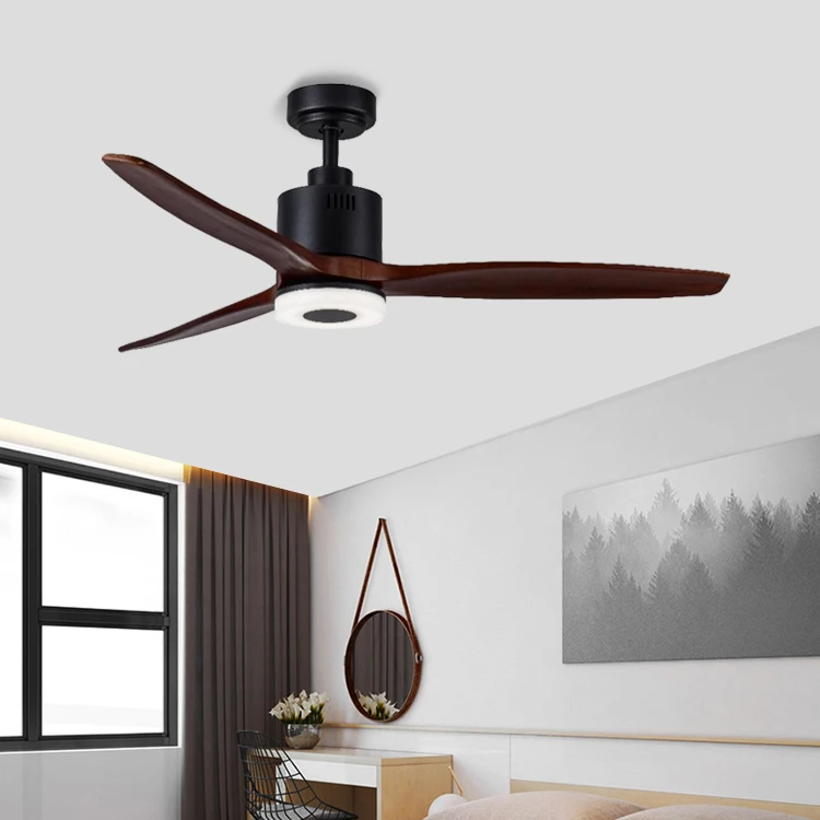 Modern solid wood blades classic farmhouse wooden ceiling fan