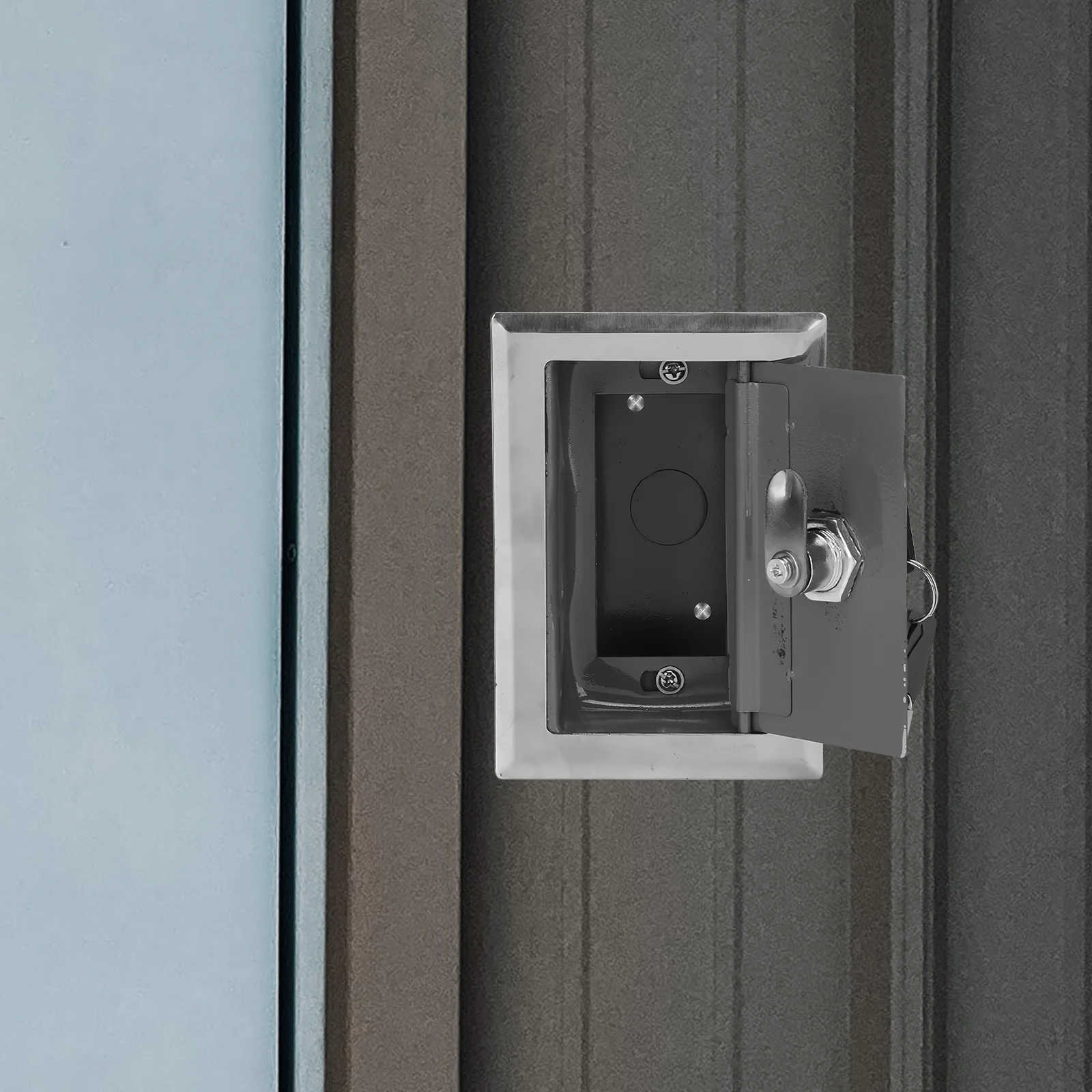 Manual Switch Box Push Button Starter Switch Enclosure Stainless Steel Key for Outdoor Rolling Shutter Control