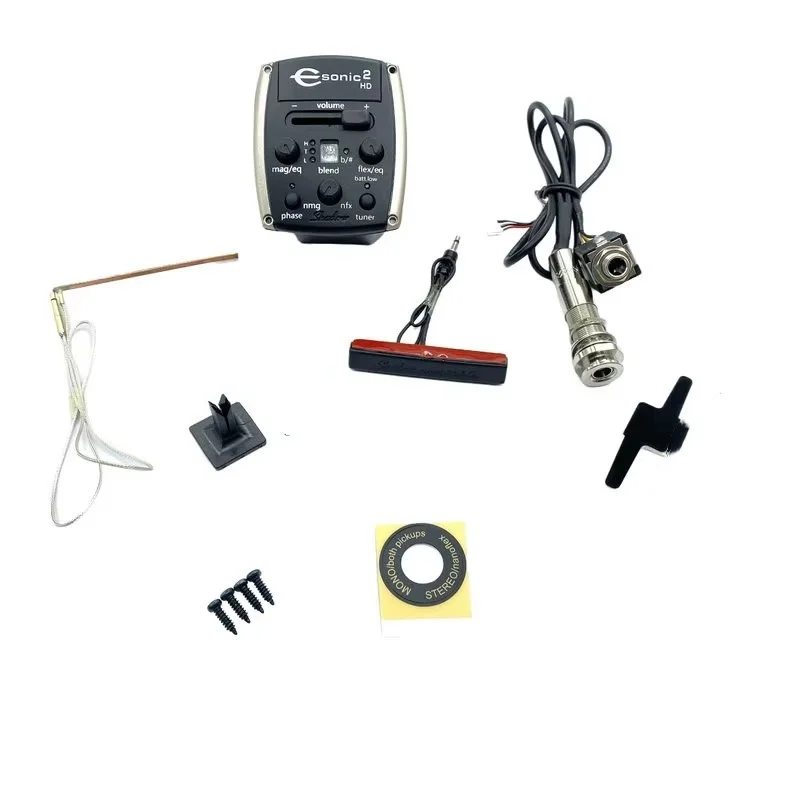 Acoustic Guitar Preamp EQ Pickup System with Magnetic & Undersaddle Pickup for Acoustic Guitar