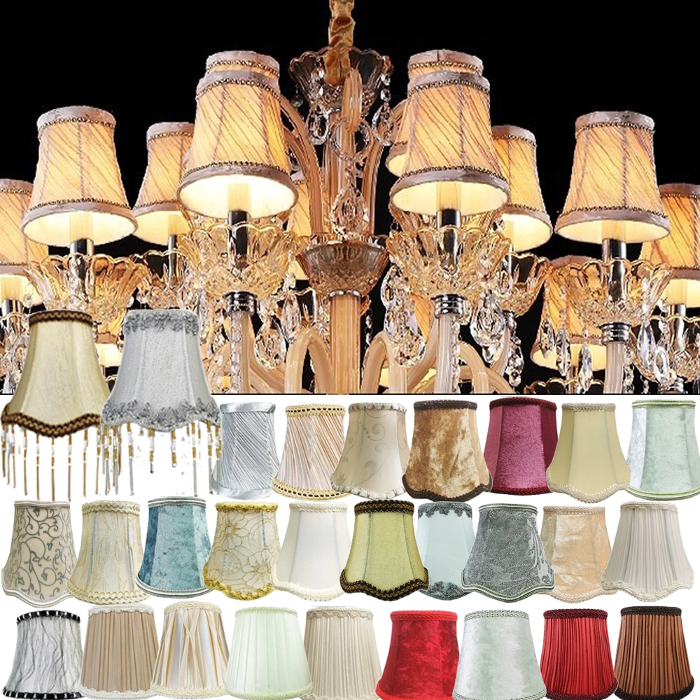 

Абажур для люстры в европейском стиле, современный зажим на подвесном светильнике, настенный светильник, простой зажим для люстры, тканевый барабан, абажур, декор «сделай сам»