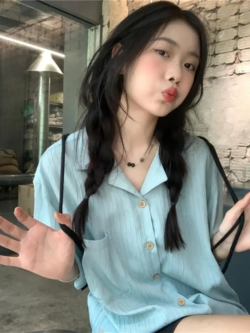 

Shirts Women Long Sleeve Casual Tops All-match Design With A Relaxed Fit For Everyday Korean Streetwear Style