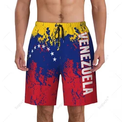 Men's Venezuela Flag Beach Pants Board Shorts Surfing Boys Soccer Cycling Swimwear Running Polyester