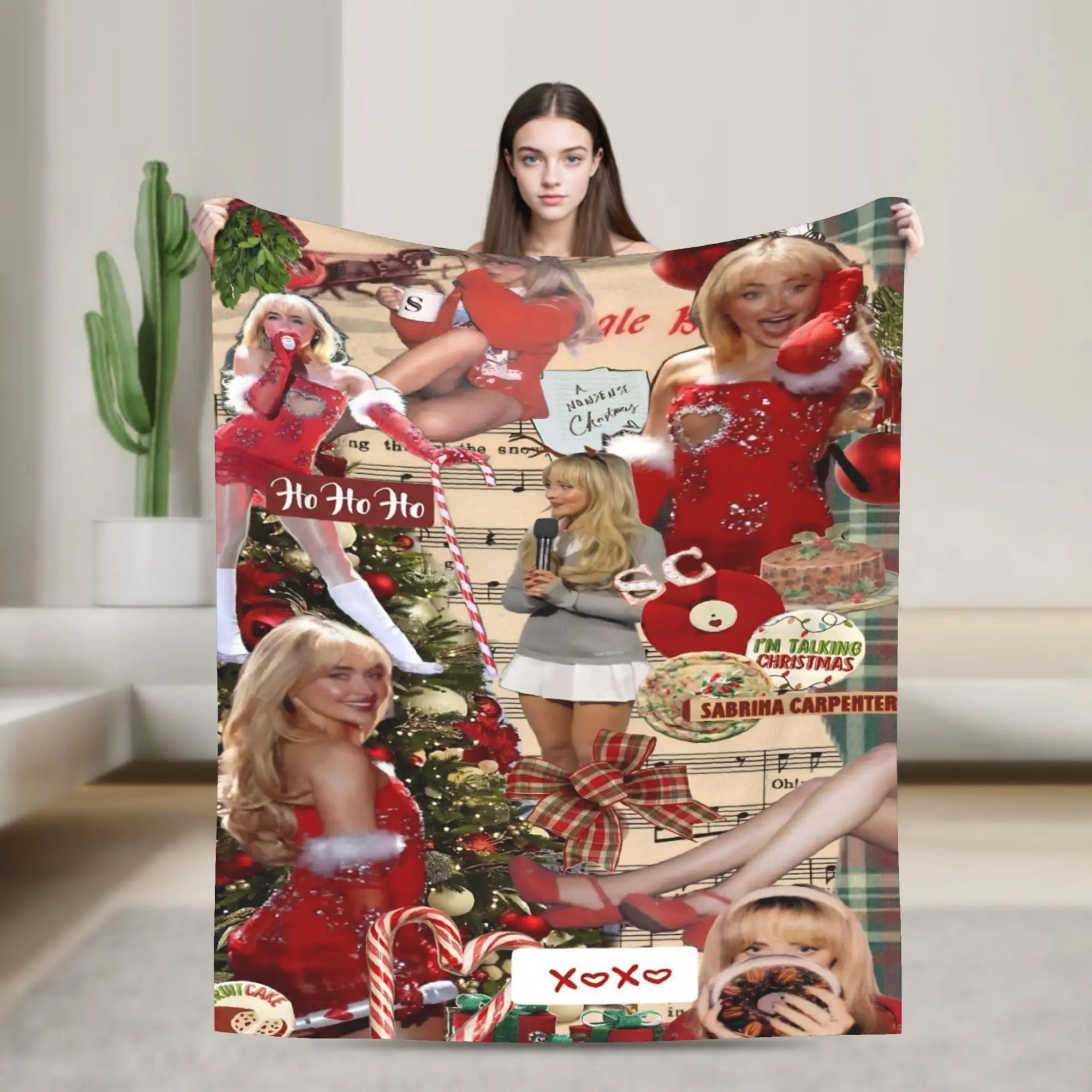 

Одеяло Sabrina Carpenter American Singer, качественное теплое мягкое постельное белье, весенний диван для кемпинга, кровать, эстетическое покрывало