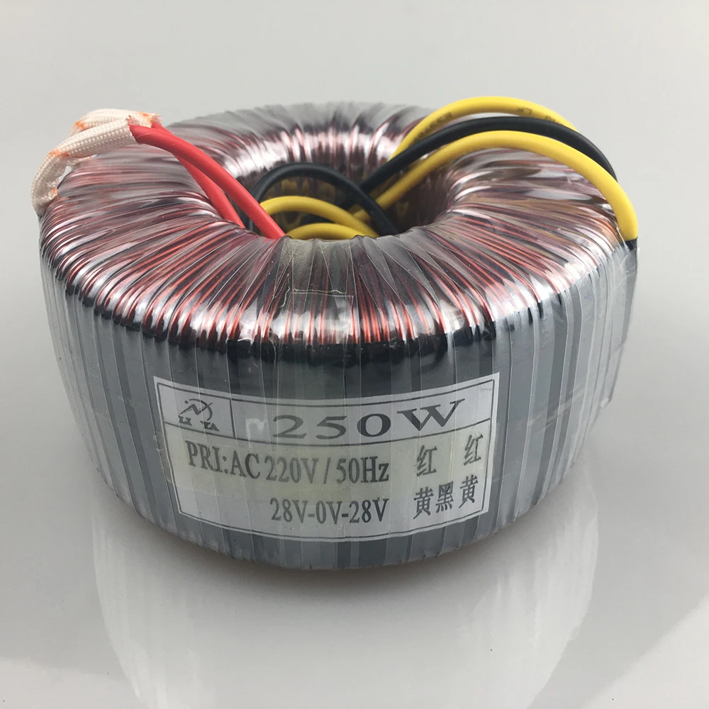 250W toroidal transformer 220V to dual 12V15V18V24V28V30V power amplifier transformer audio power supply can be customized