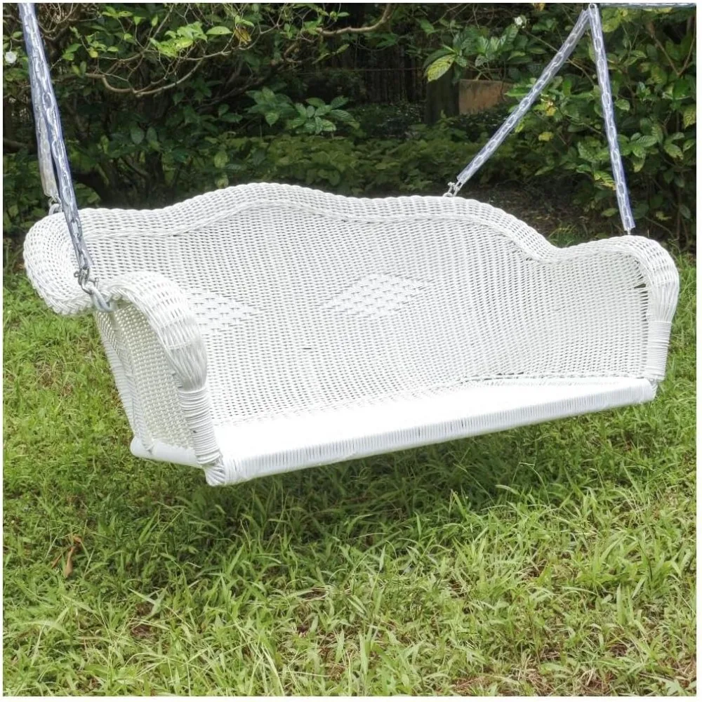 

Furniture Piece Resin Wicker Hanging Loveseat Swing
