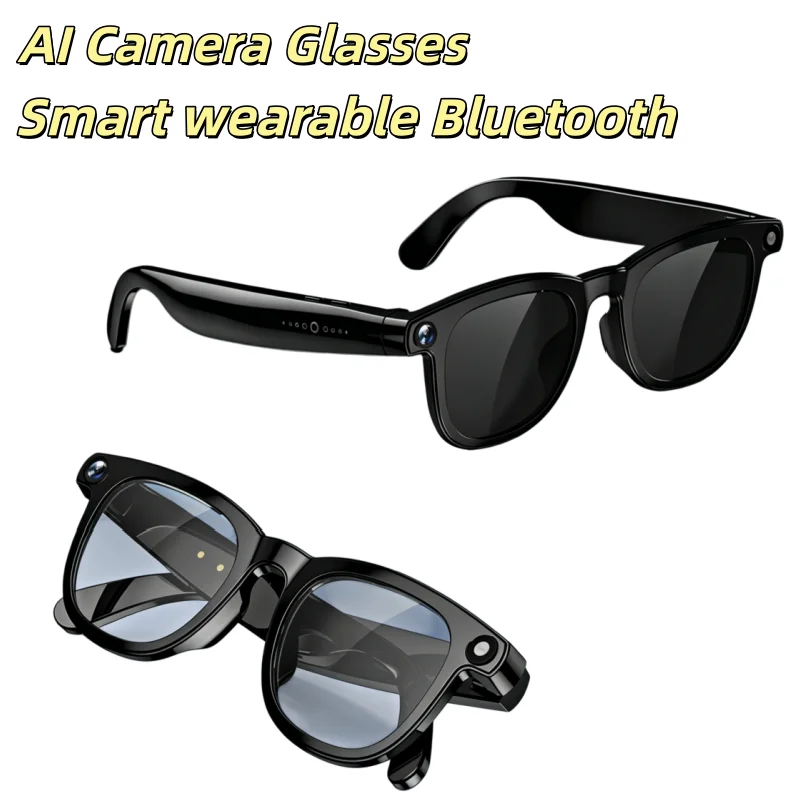 AI Shot CY01 Smart Glasses 2K Photo & Video Vlog Real-Time Translation Voice Recognition Meeting Recorder for Travel Business