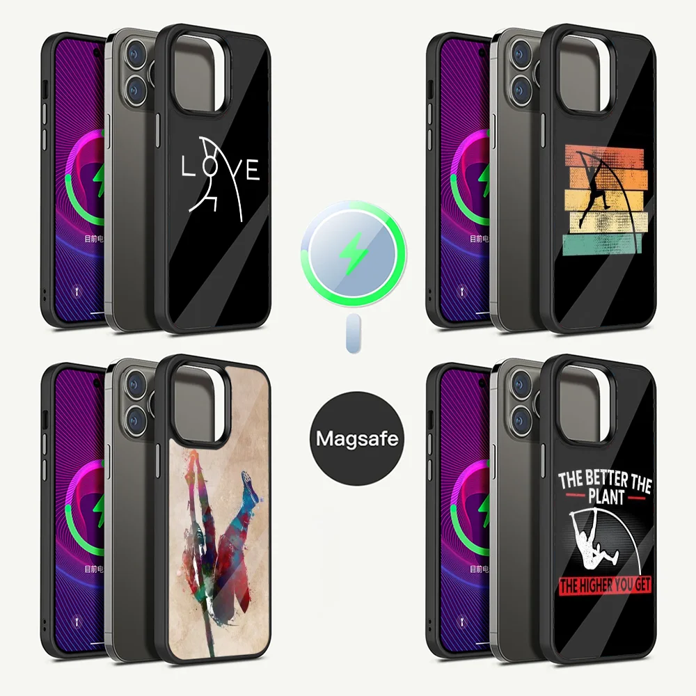 

Pole Vault Sport Phone Case For iPhone 16,15,14,13,12,11,Plus,Pro,Max Mini Magsafe Magnetic Wireless Charging