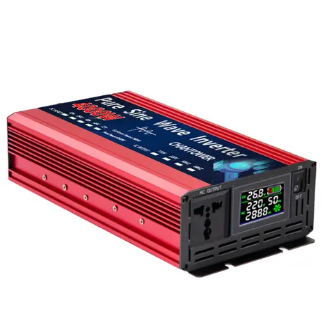 Pure Sine Wave Inverter 12V 220V 24V 110V 1000W 2000W 3000W 4000W 5000W DC To AC Portable Power Converter Car Solar Inverter