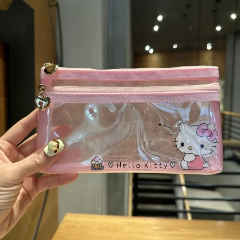 かわいいサンリオのかわいいハローキティアニメ周辺グッズPVCコインパースマイメロディパスポートジッパーハンドIDバッグ口紅収納バッグ