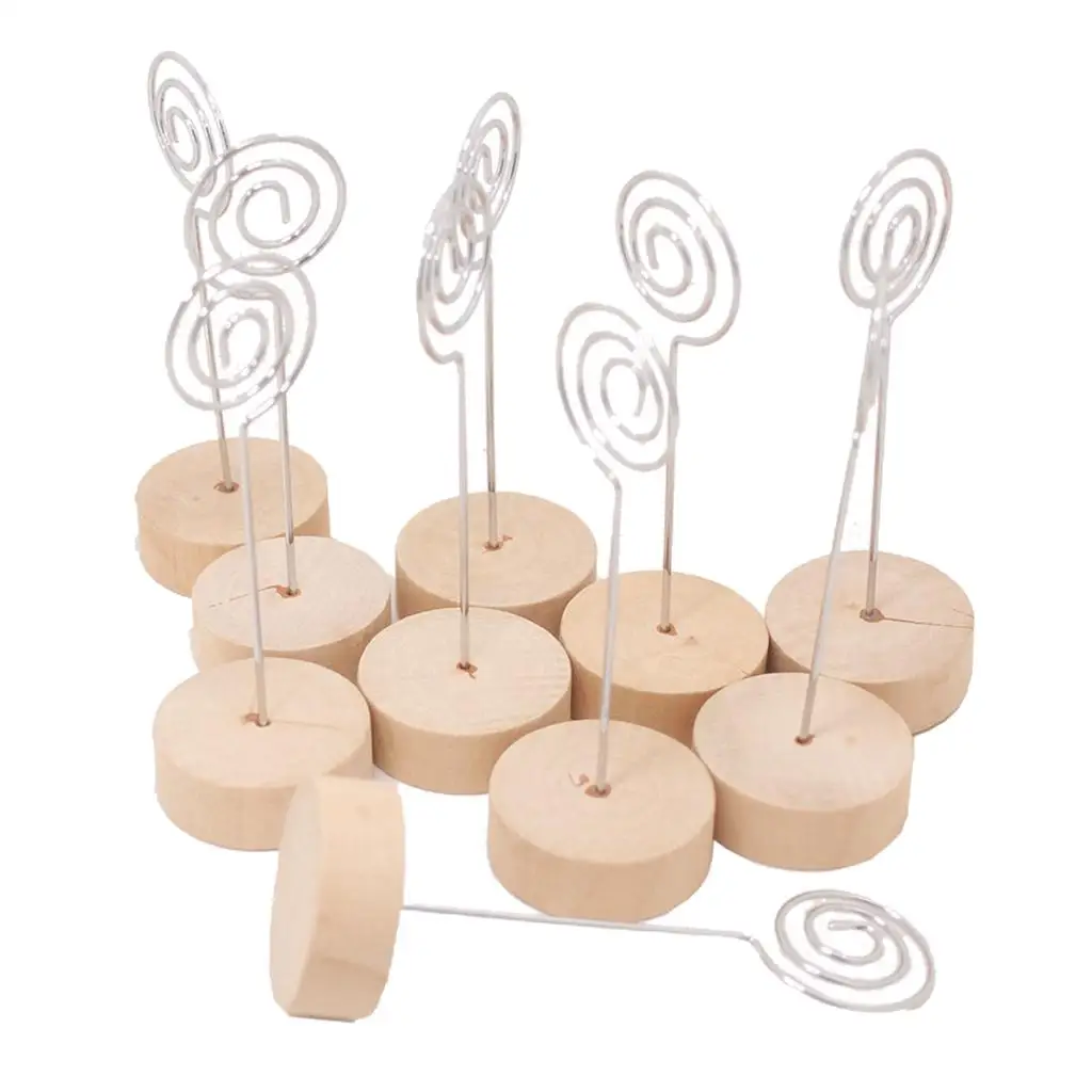 Card Photo Clip Wooden Memo Stand Picture Note Holder for Table Decor Wedding and Restaurant Use