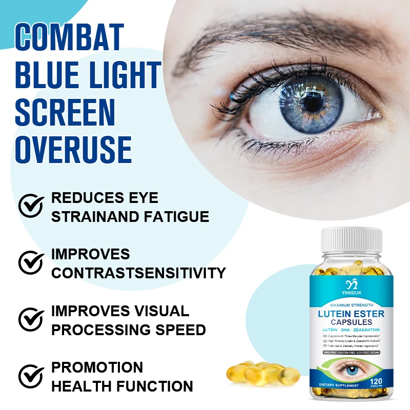 Vitamin B12 Lutein Ester Capsules Zeaxanthin Supports Eye Fatigue& Dry Eyes & Vision Healthy Lutein Mixture