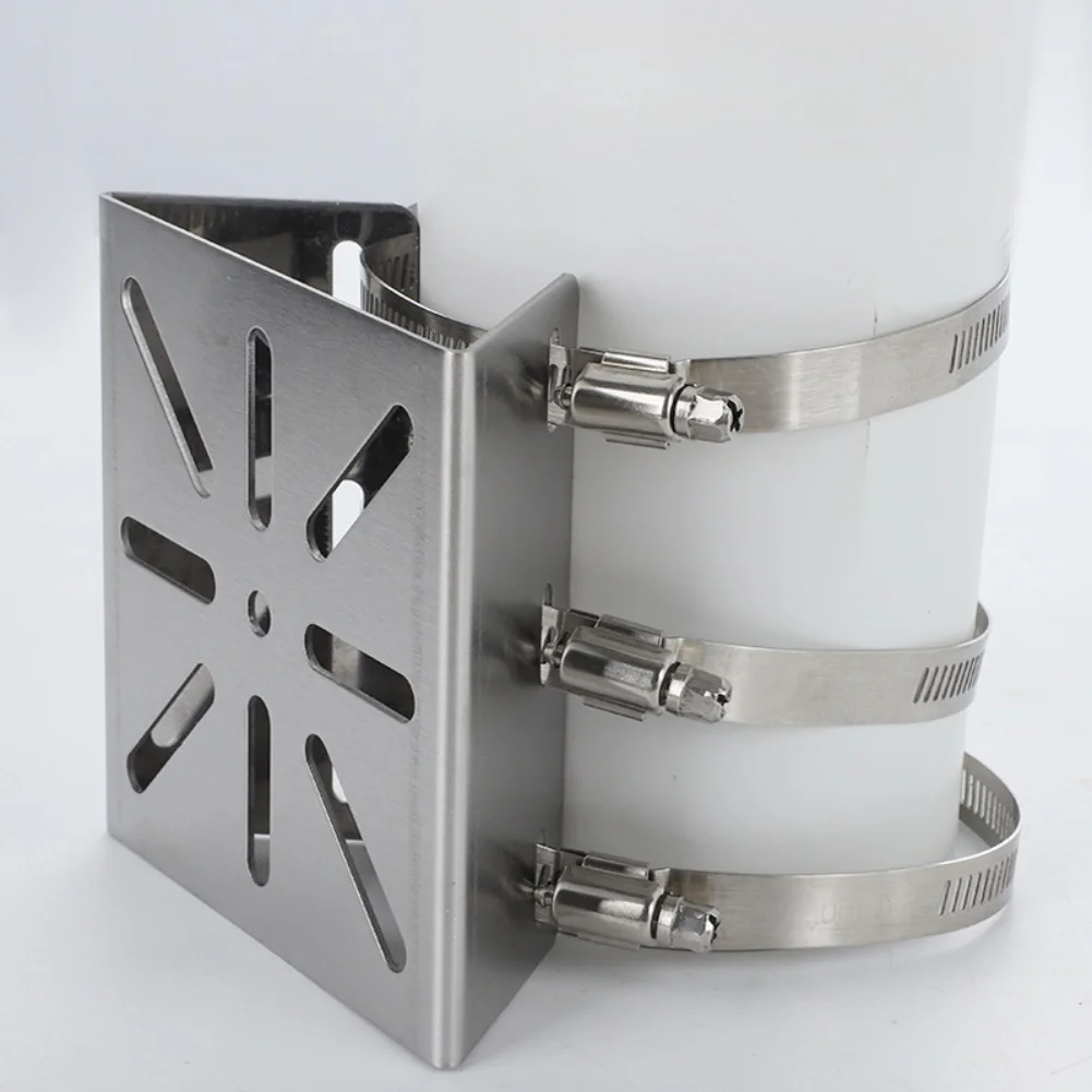 2025 Vertical Pole Mount Outdoor Camera Bracket With 3 Adjustable Rings For Security Monitoring And Lighting Installations