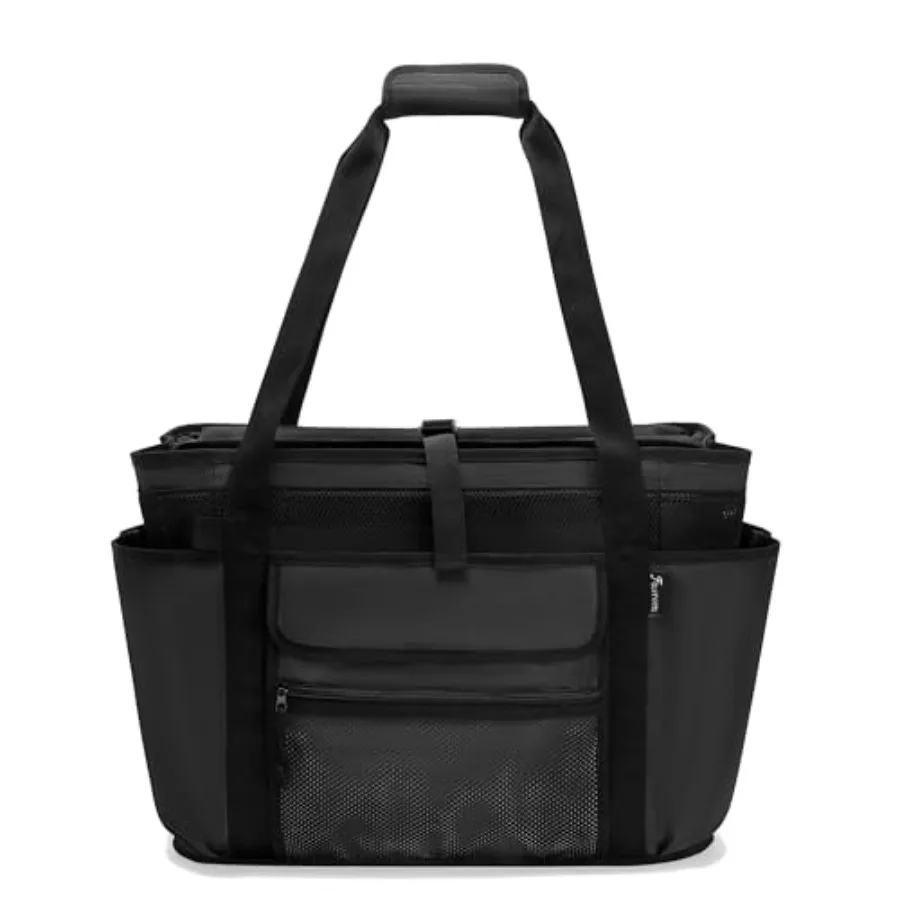 Fasrom XL Beach Tote Bag with Cooler Compartment Large Mesh Beach Pool Bag with Wet and Dry Separation for Swim Travel